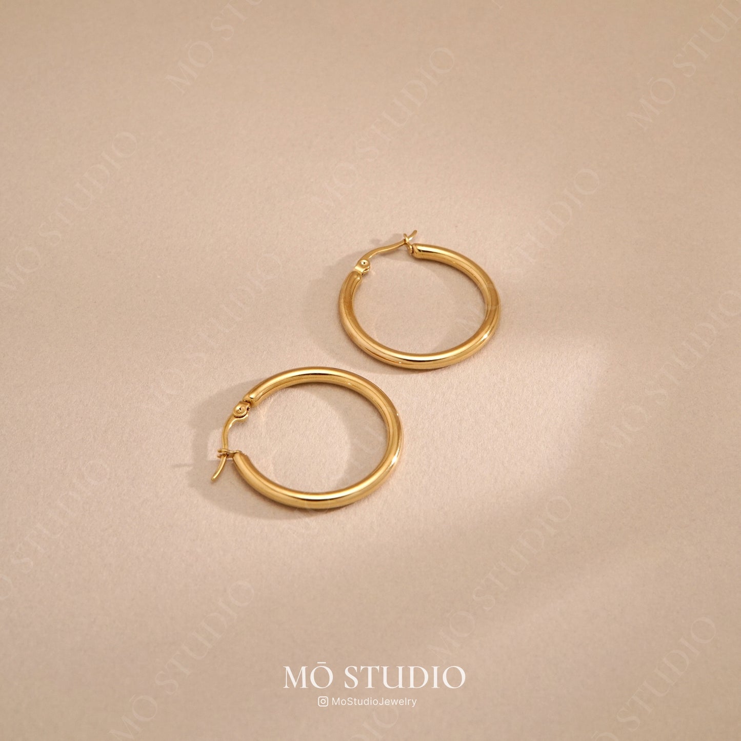 Dainty Thin Hoop Earrings, Gold & Silver