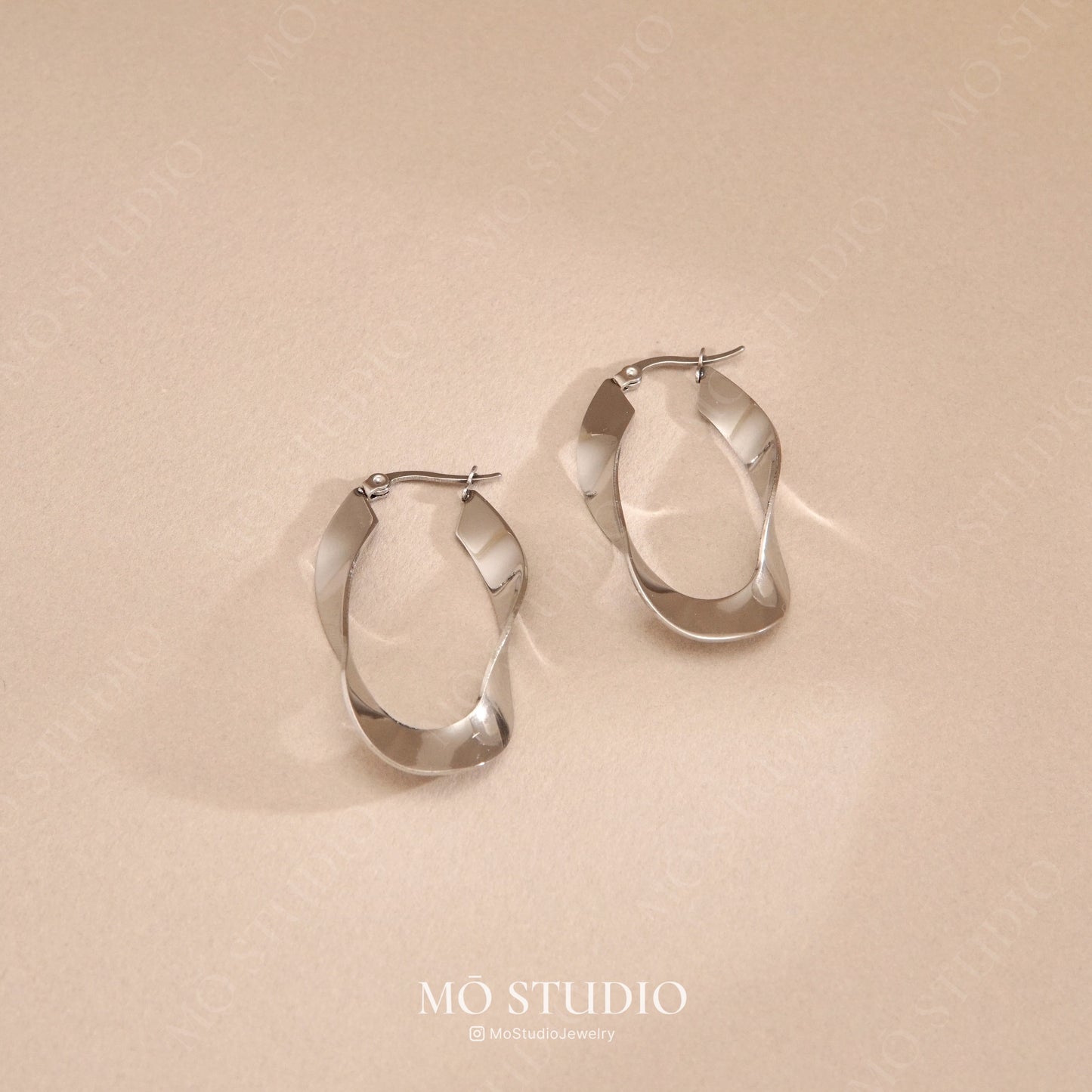 Chunky Twisted Hoop Earrings – Gold & Silver Statement Hoops