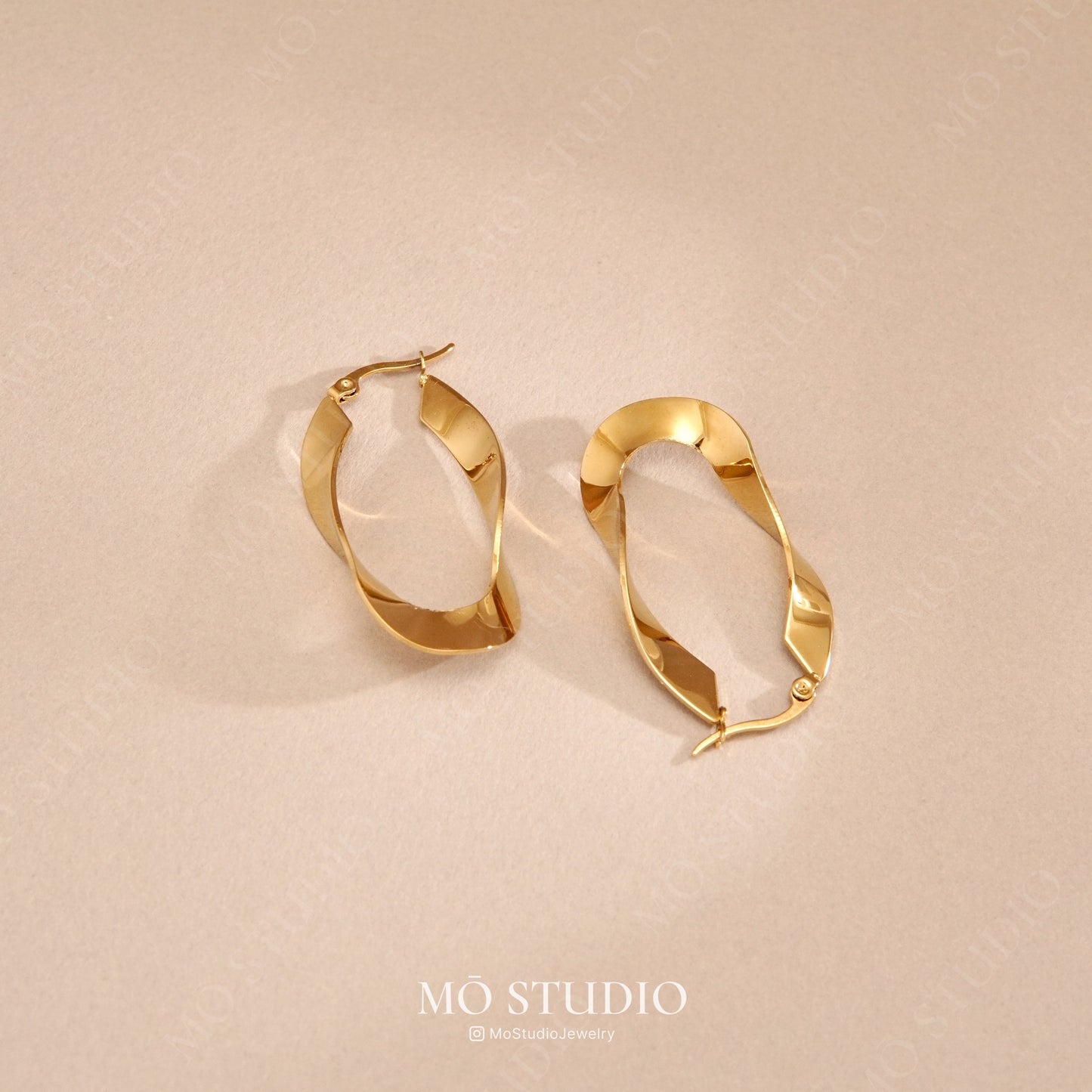 Chunky Twisted Hoop Earrings – Gold & Silver Statement Hoops