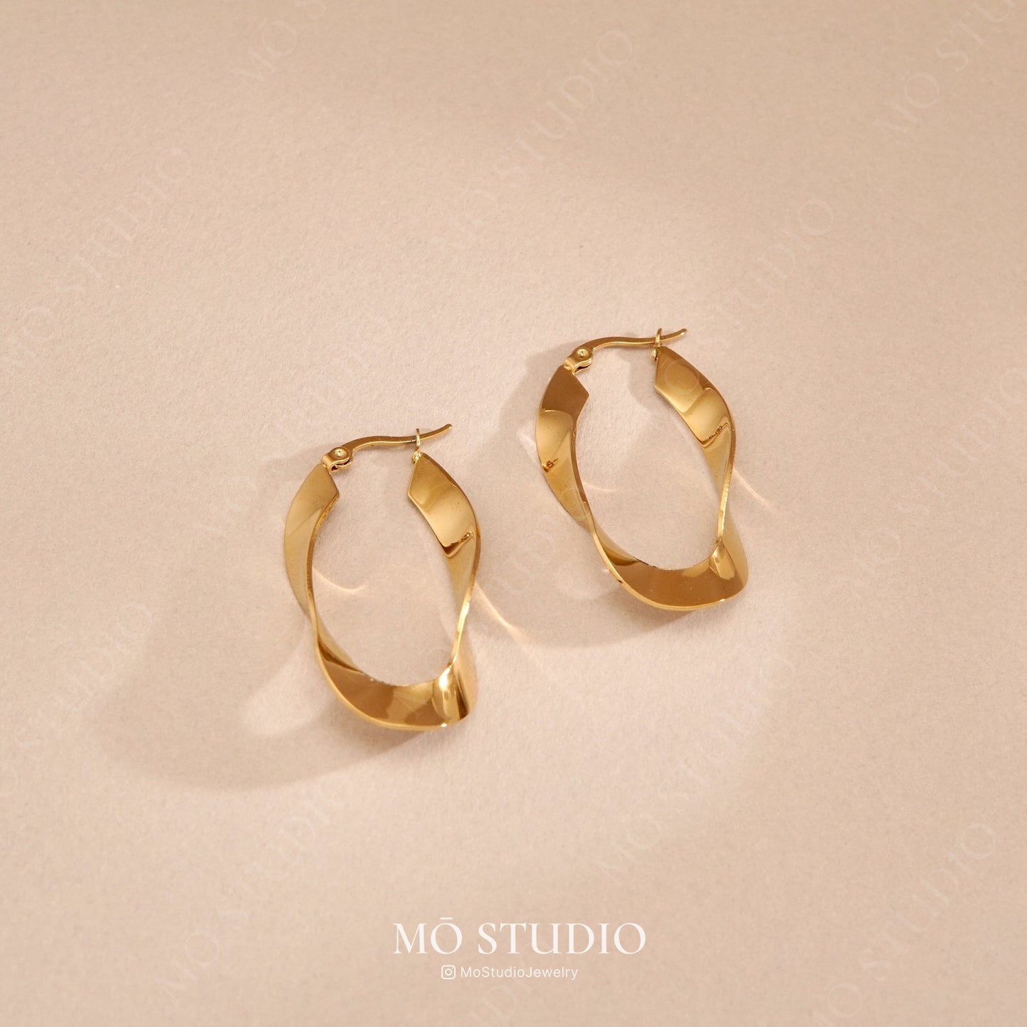 Chunky Twisted Hoop Earrings – Gold & Silver Statement Hoops