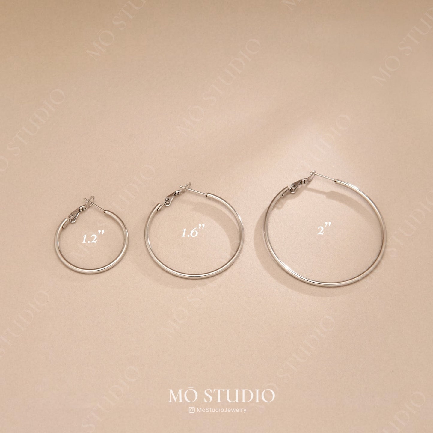 Minimalist Thin Hoop Earrings – Gold & Silver, 30mm, 40mm,50mm