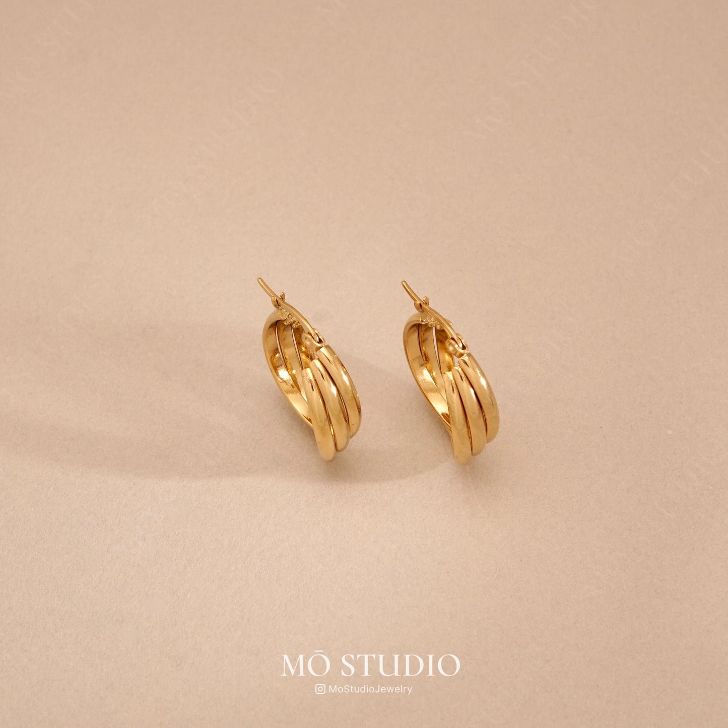 Chunky Twisted Hoop Earrings Set – Gold & Silver
