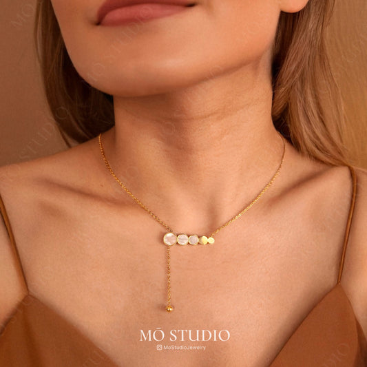 gold art deco pearl pendant necklace