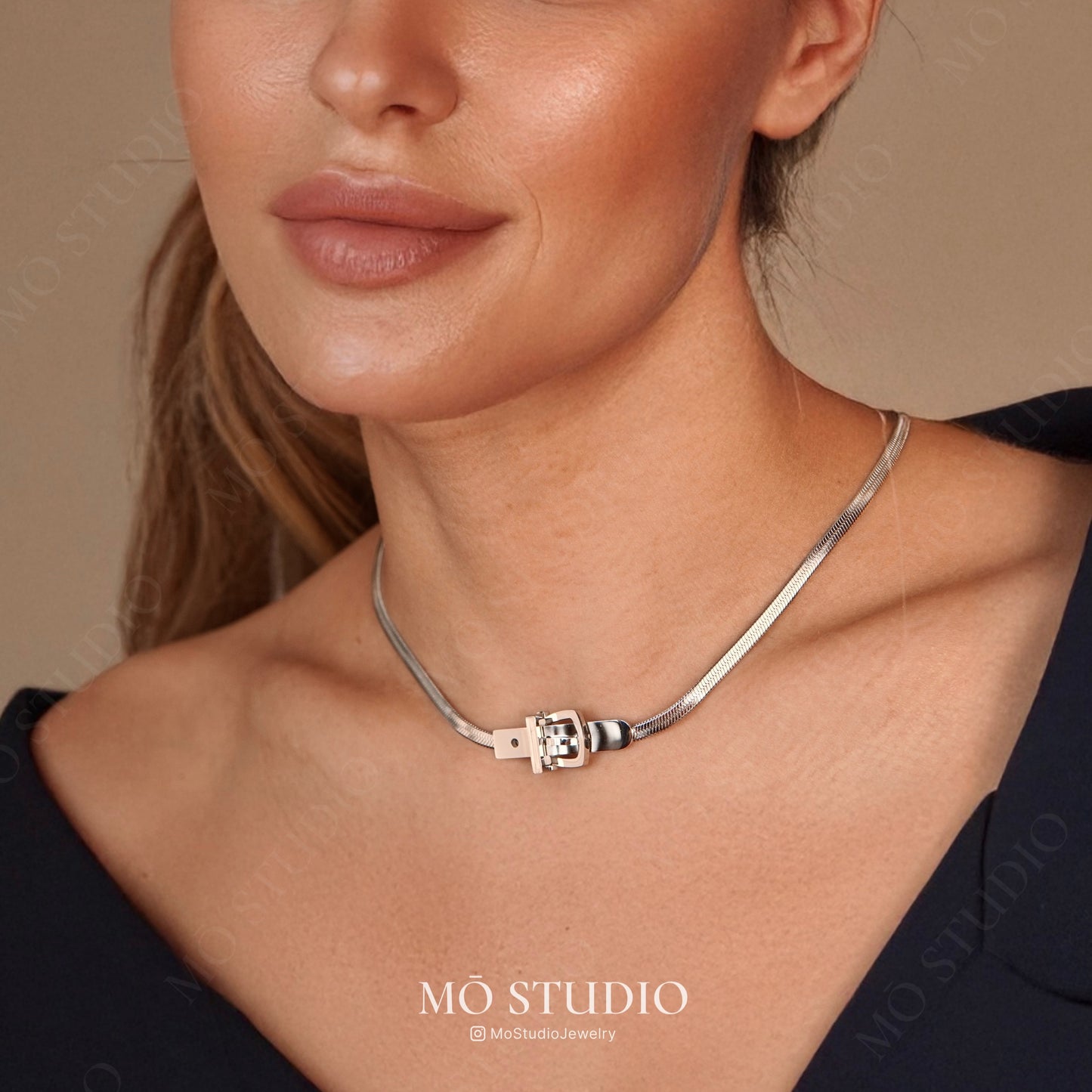 Snake Collar Choker Necklace – Gold & Silver