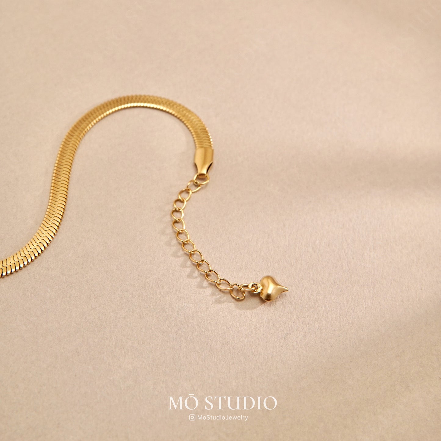 Gold Thick Snake Chain Necklace