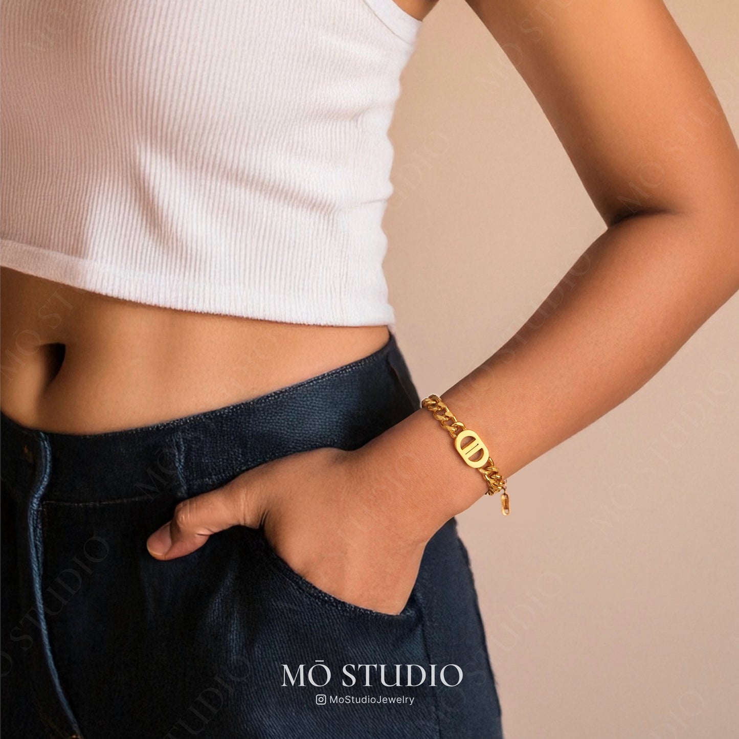 waterproof gold chain bracelet