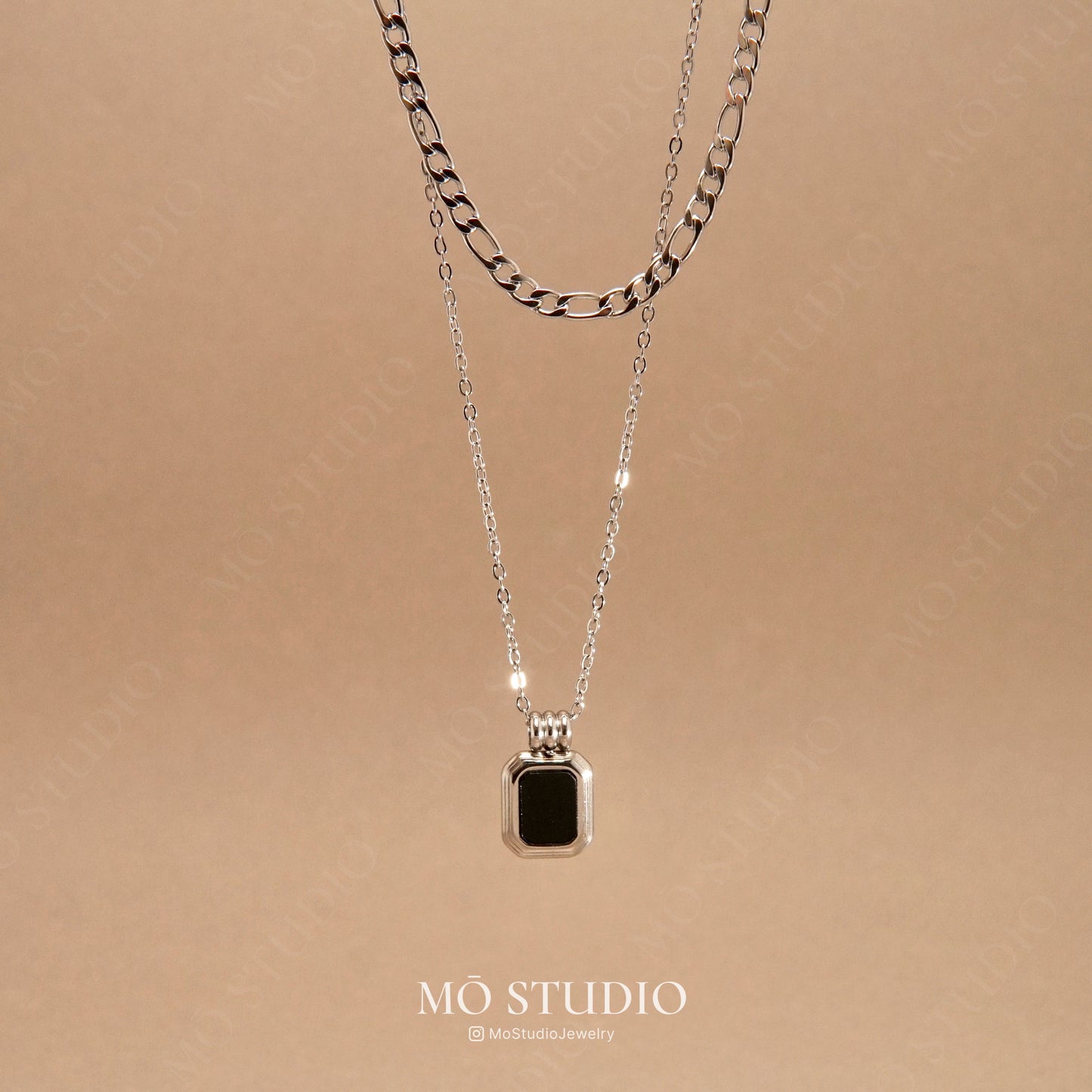 waterproof black gemstone necklace