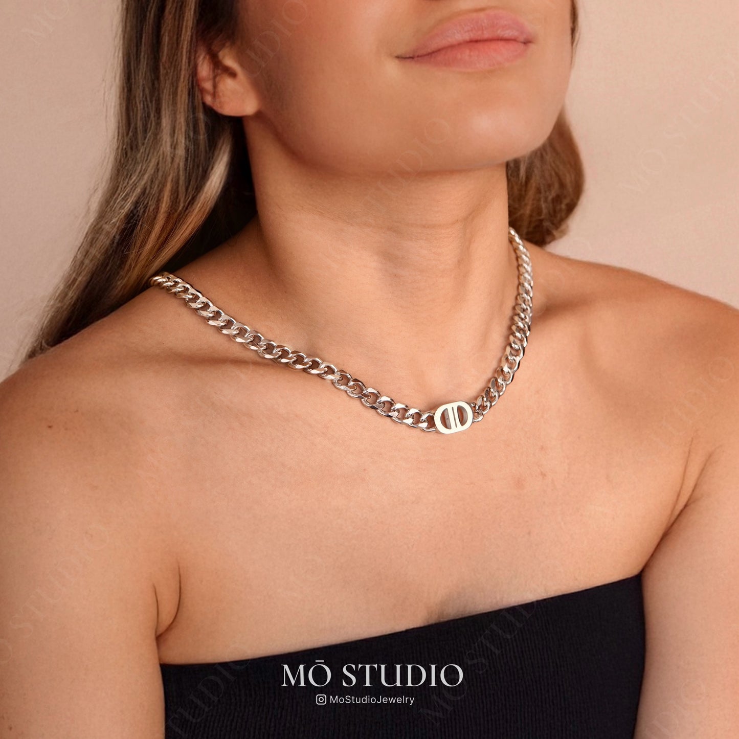 Chunky Cuban Link Chain Necklace - Gold & Silver