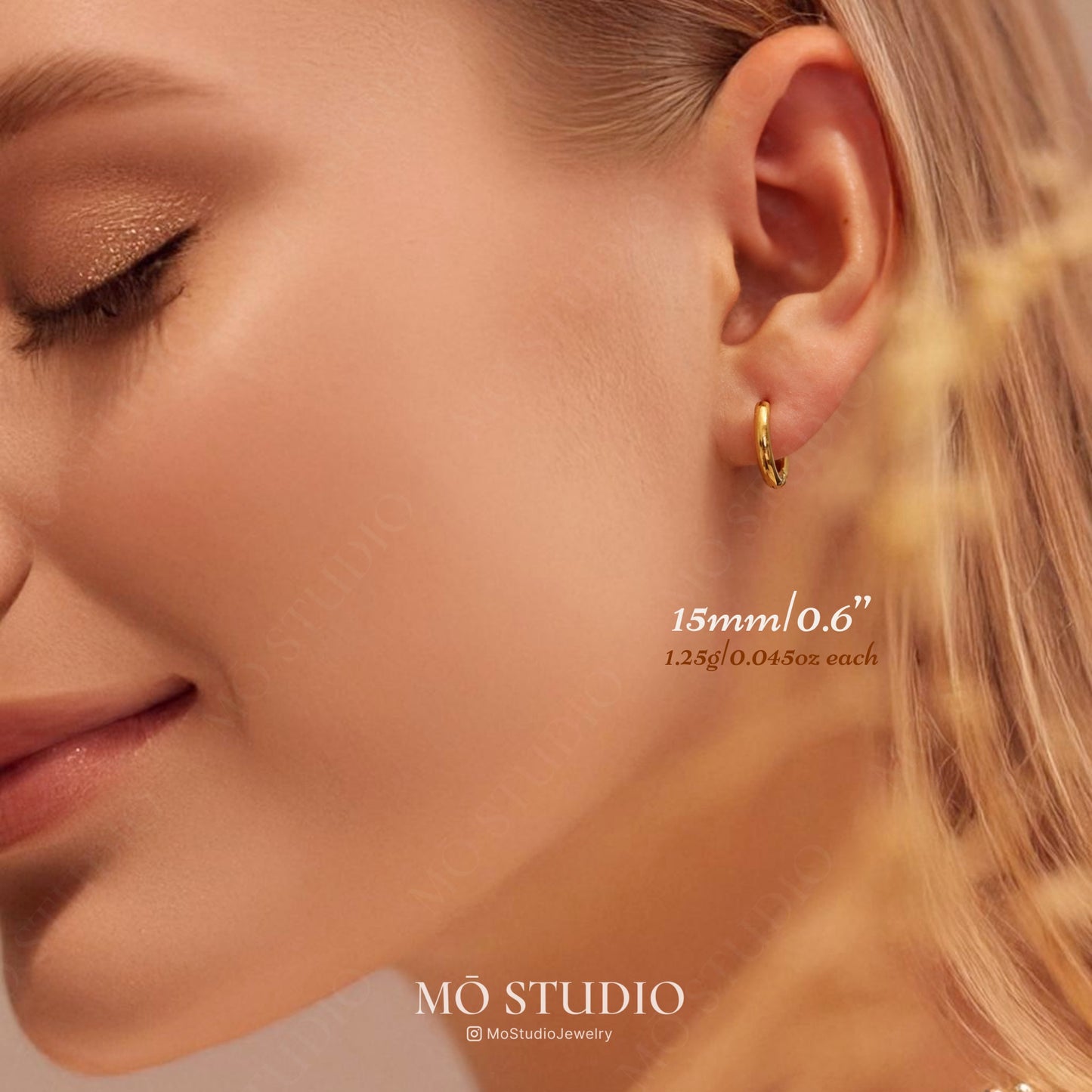 gold hoop earrings set tarnish-resistant everyday wear