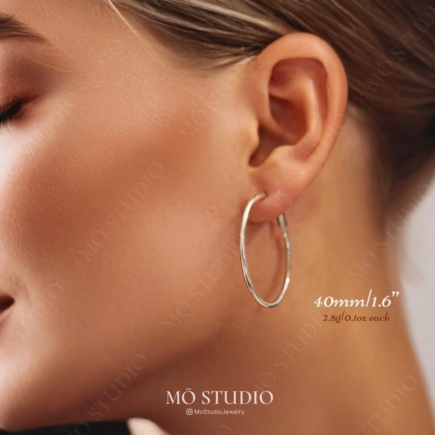 Minimalist Thin Hoop Earrings – Gold & Silver, 30mm, 40mm,50mm