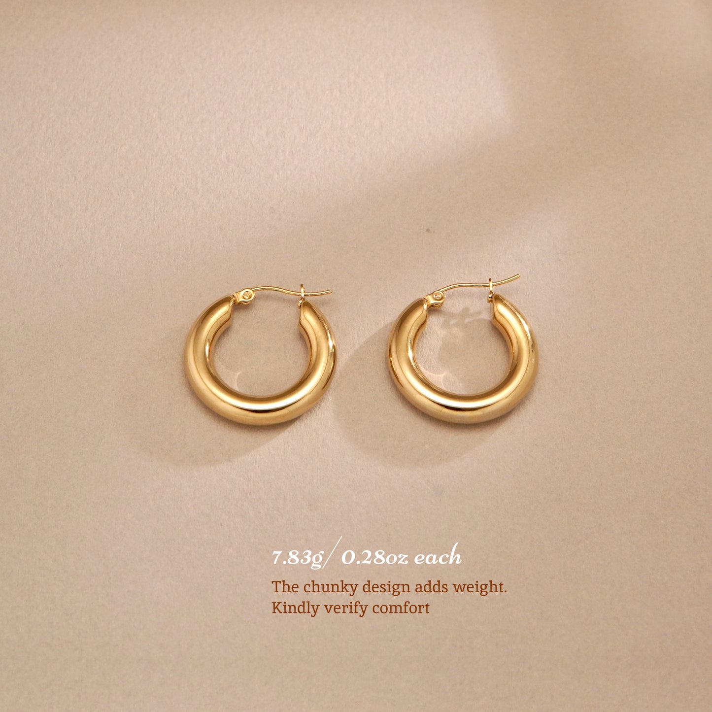 bold dainty gold hoop earrings minimalist style