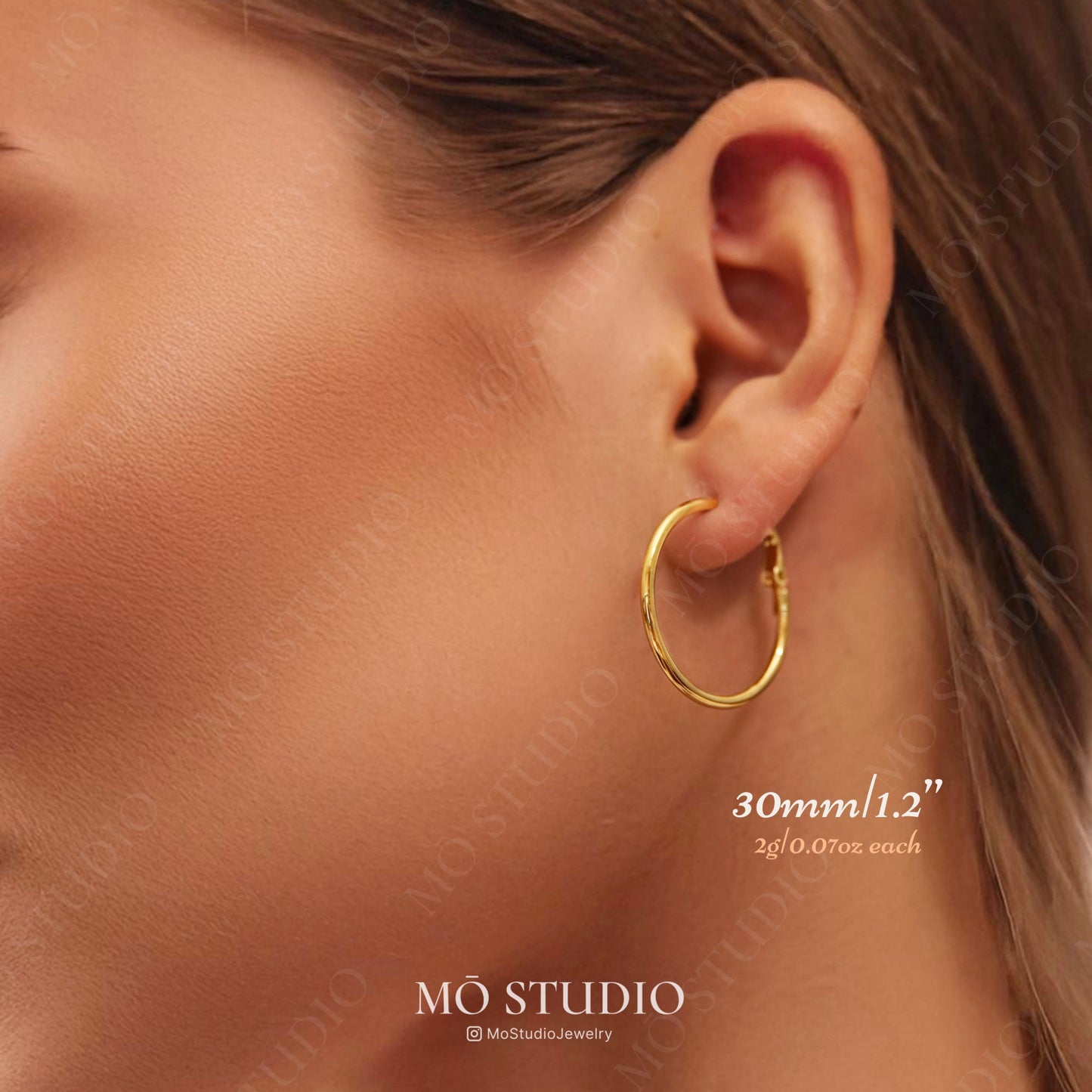 Minimalist Thin Hoop Earrings – Gold & Silver, 30mm, 40mm,50mm