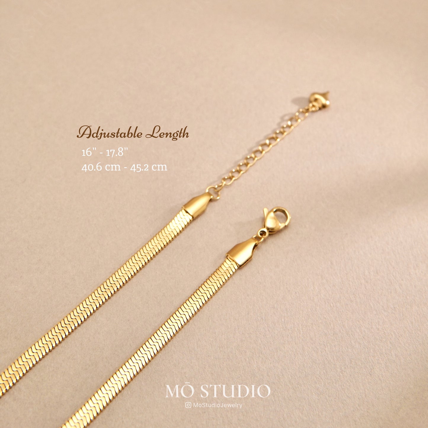 Gold Thick Snake Chain Necklace