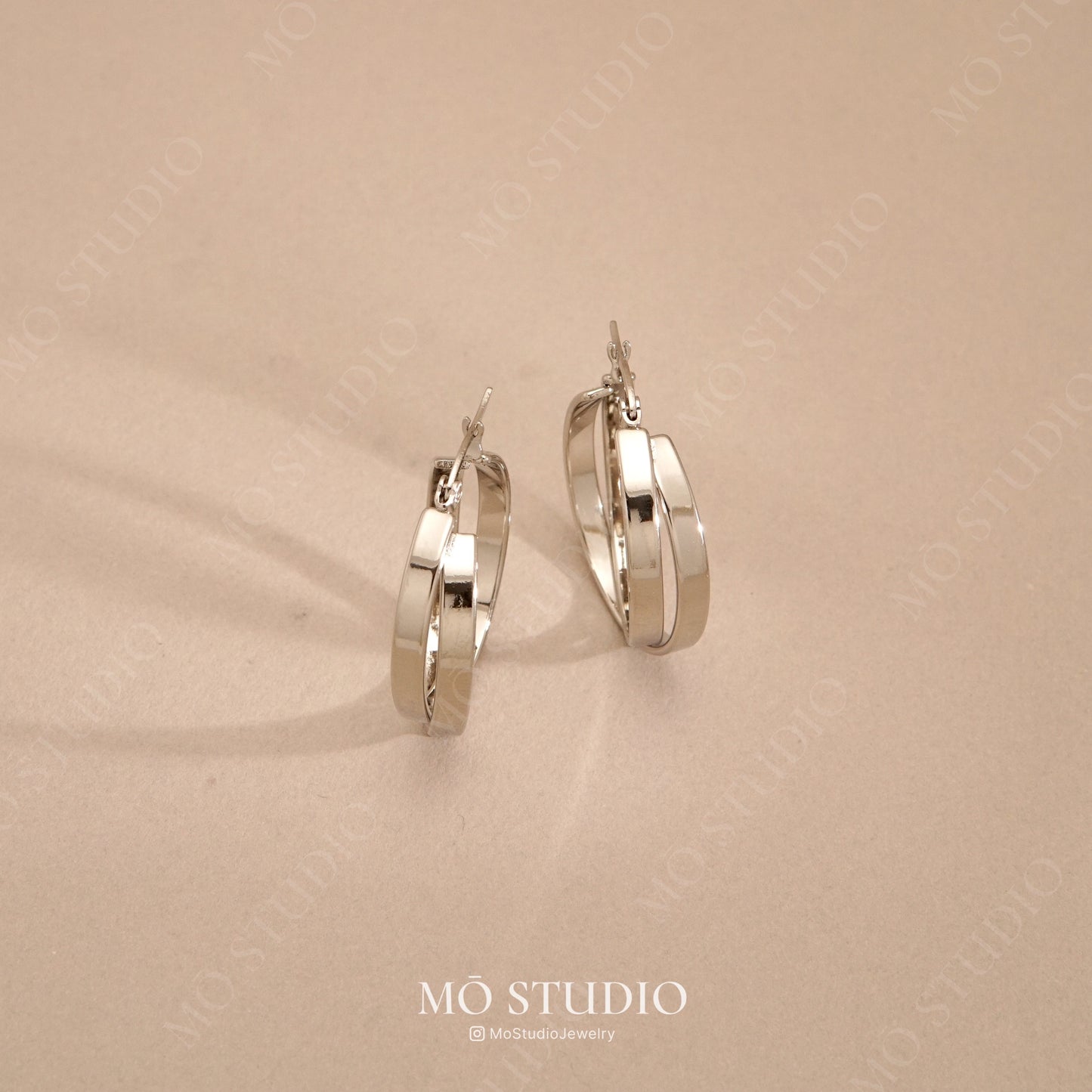 Chunky Double Hoop Earrings – Gold & Silver