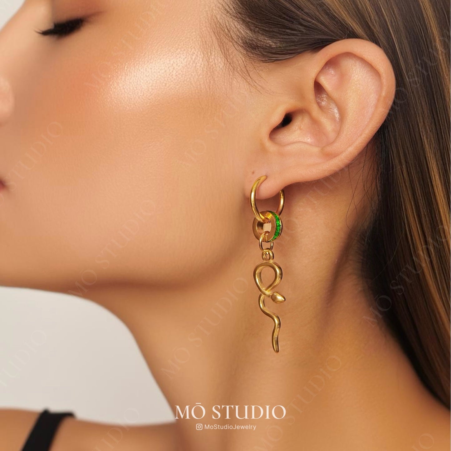 boho snake earrings for women