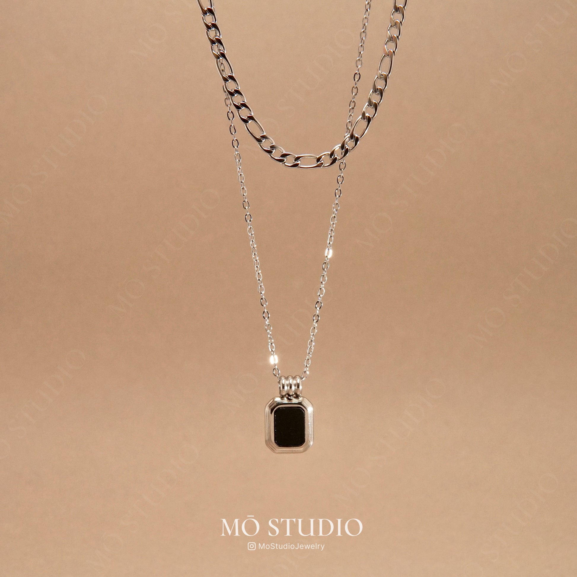 waterproof black gemstone necklace