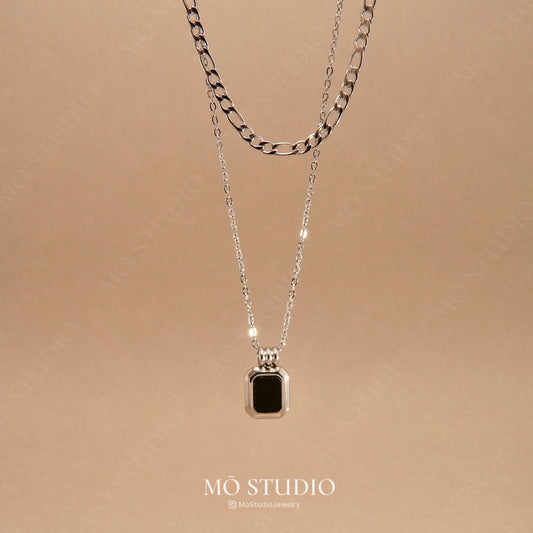 waterproof black gemstone necklace